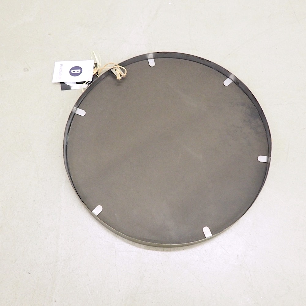 Runder Wandspiegel Boudoir mit schwarzem Rahmen Ø ca. 40 cm