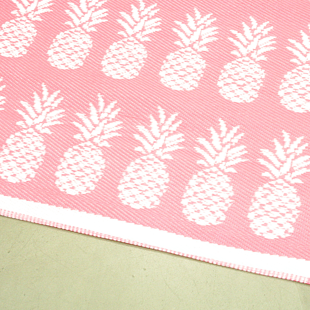 Outdoorteppich Sicily 120 x 180 cm Ananas rot weiß