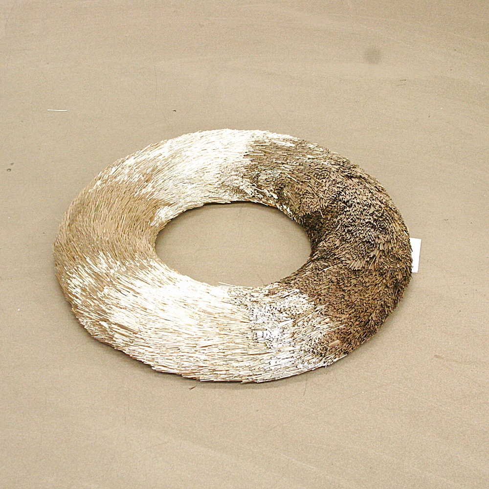 Deko Kranz Ø 60cm champagner gold Metallic Look