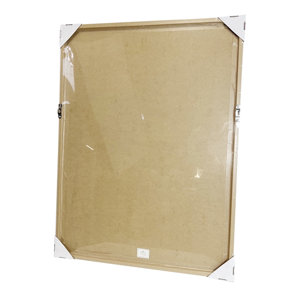 Bild floral ca. 80 x 70 cm Goldlinie Weiß