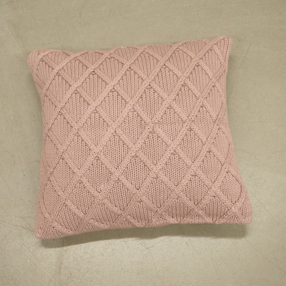 Deko-Kissenhülle Ella rosa ca 40 x 40 cm Strickkissen-Hülle Baumwolle