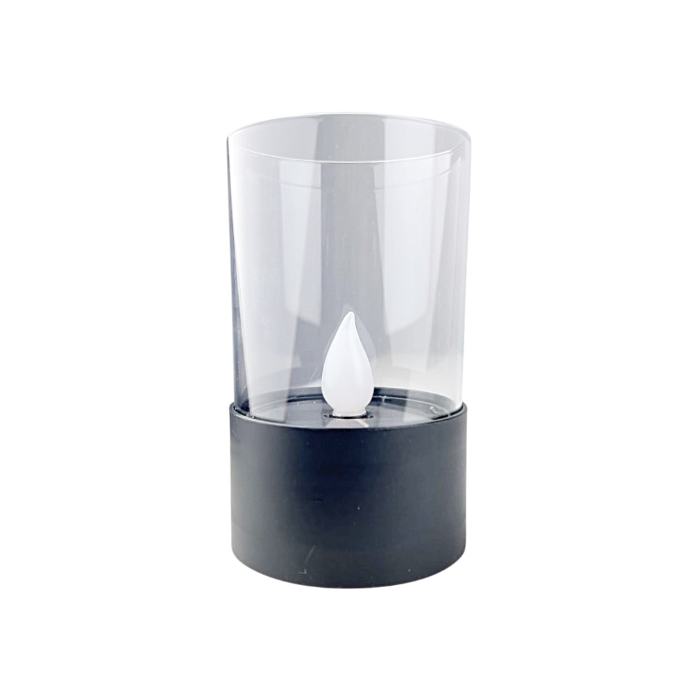 Outdoor-Solar-LED-Kerze Puloun schwarz grau