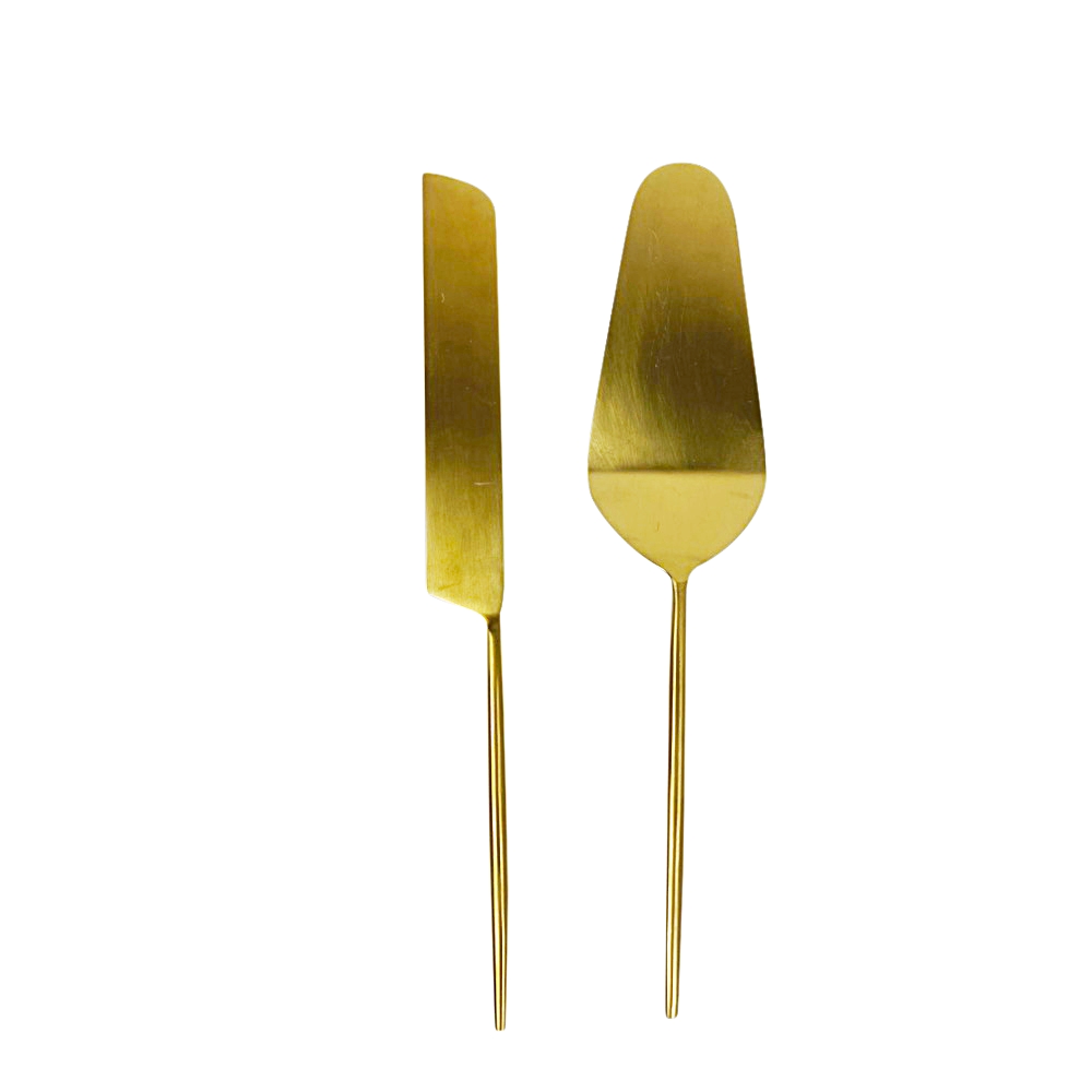 Tortenheber Lite in Gold aus Edelstahl, 2er-Set