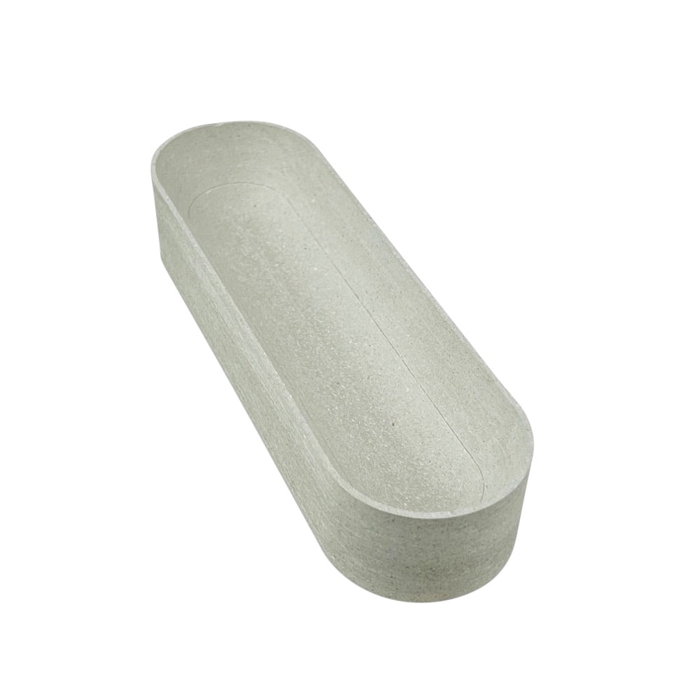 Ablageschale Pool B 20 cm H 4 cm T 6 cm Seidengrau Holzwerkstoff