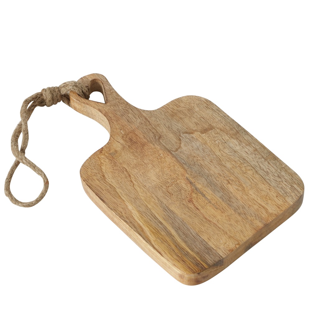 Schneidebrett Lela Mango braun Holzoptik Mangoholz Griff Herz 39 x 25 cm