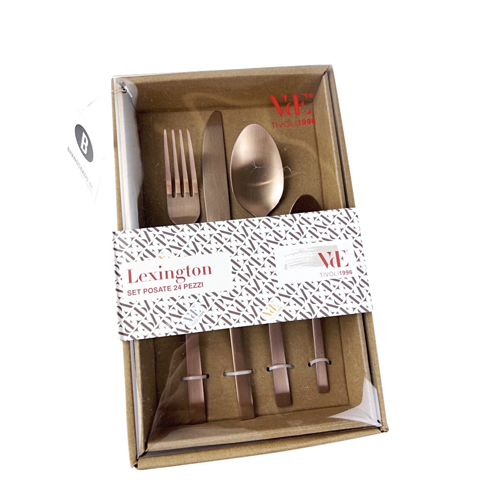 Besteck-Set Lexington, 24-tlg. Bronzegfarben