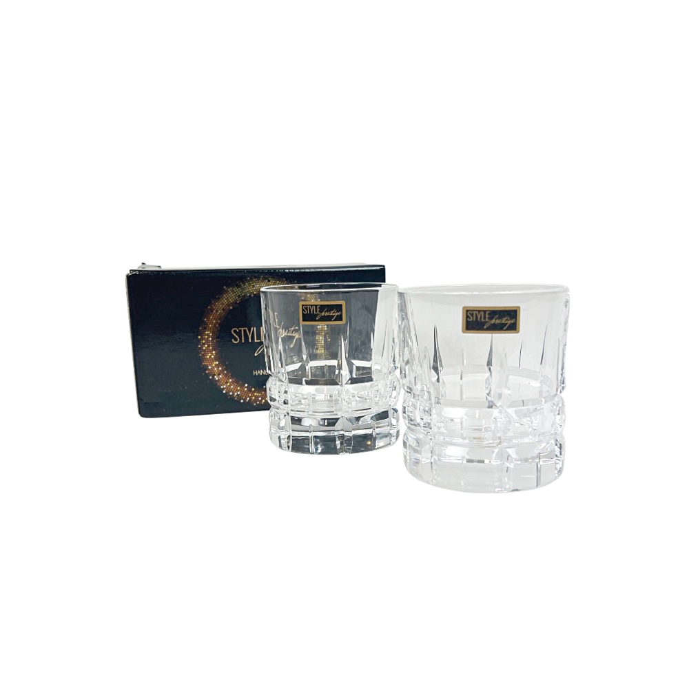 2x Kristall-Whiskeygläser Carrara
