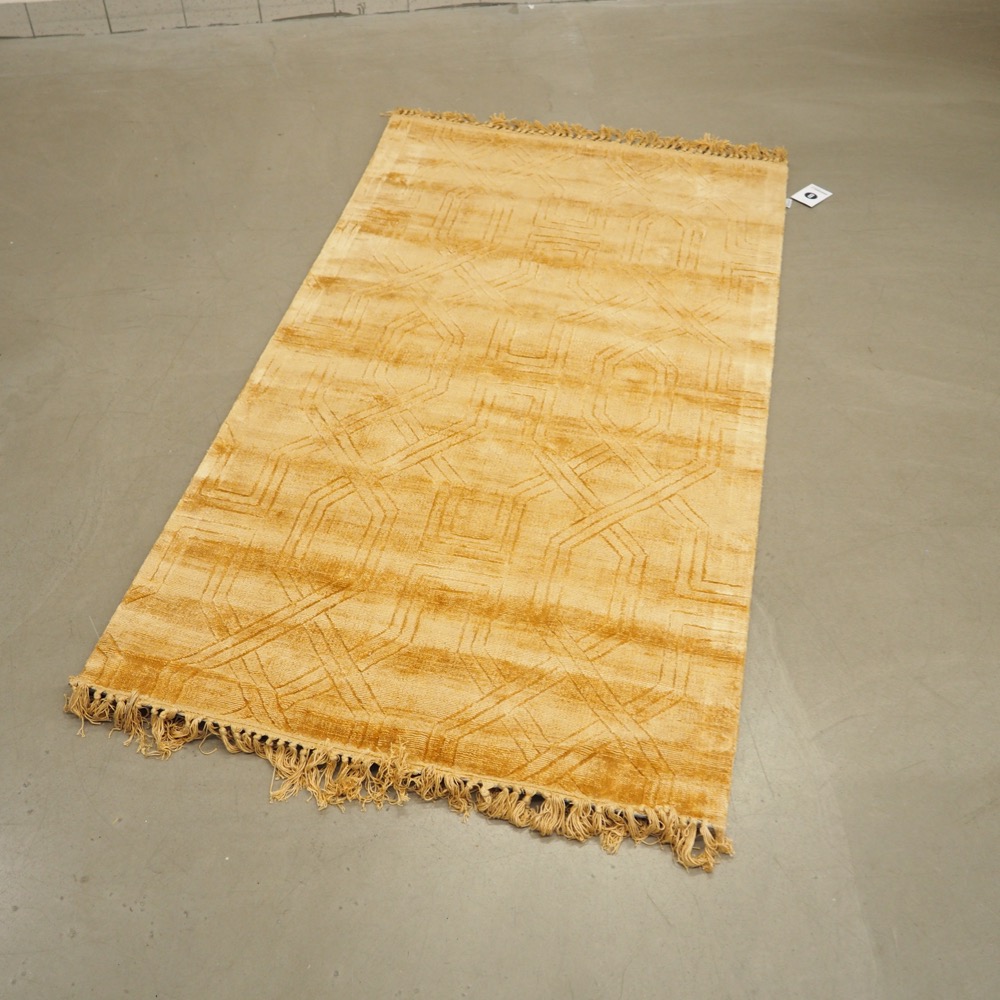 Teppich Ornamentprint ca. 90 x 160 cm Viscose Baumwolle
