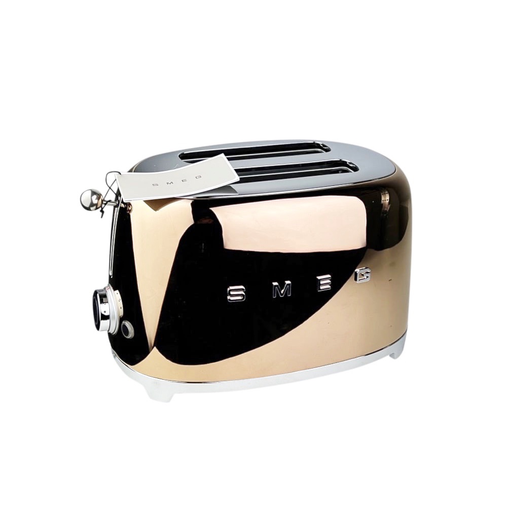 2-Schlitz-Toaster 50's Retro Style Roségold Edelstahl