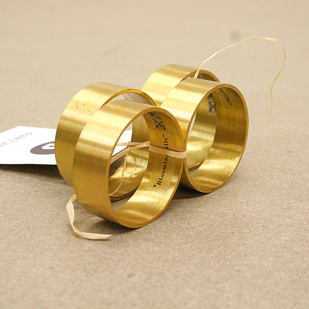 Serviettenringe Ronja 4 Stück goldfarben Messing, Ø 5 cm
