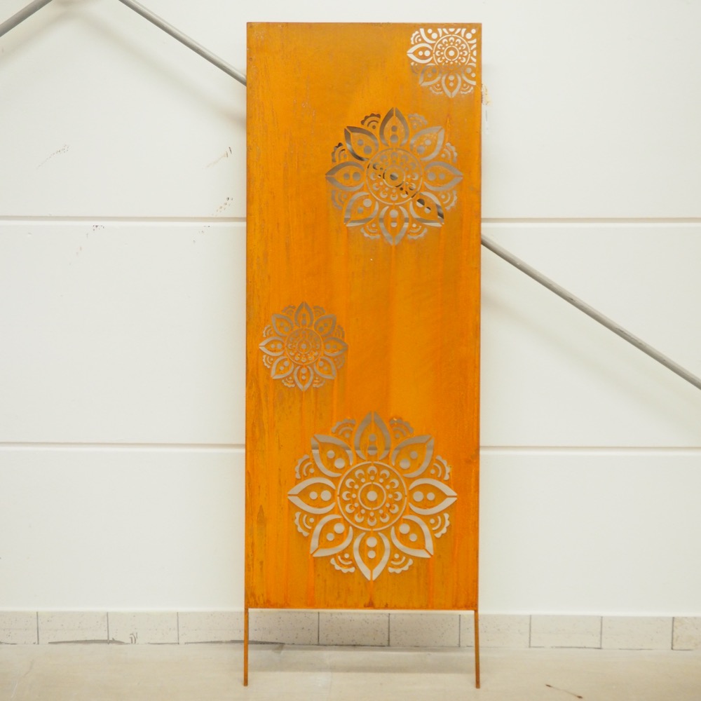 Deko Objekt Sichtschutz Mandala Rost-Optik ca.150cm hoch