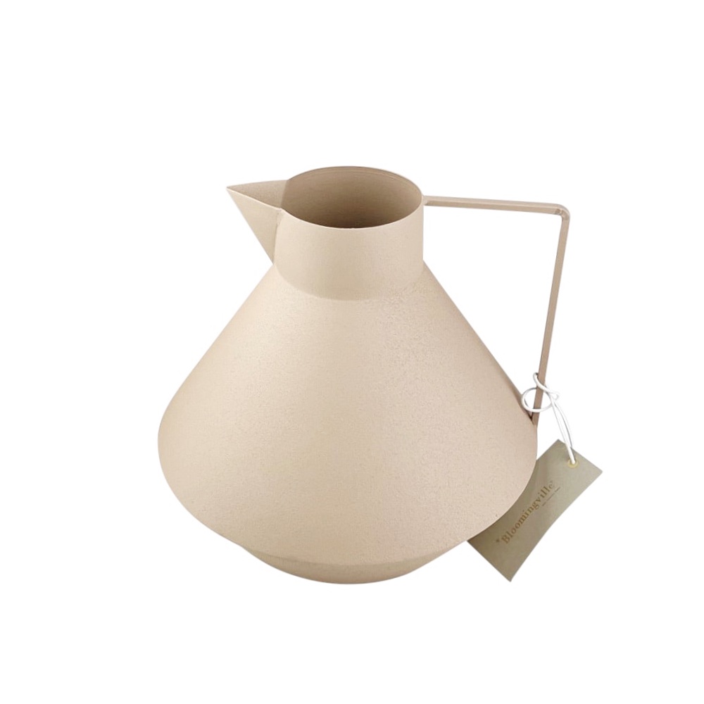 Gießkanne Venny Aluminium beschichtet Ø 23 x H 22 cm naturfarben