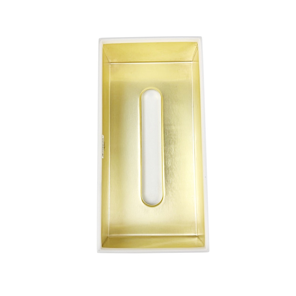 Kosmetiktuchbox Acton goldfarben B 26 x H 7 cm Edelstahl