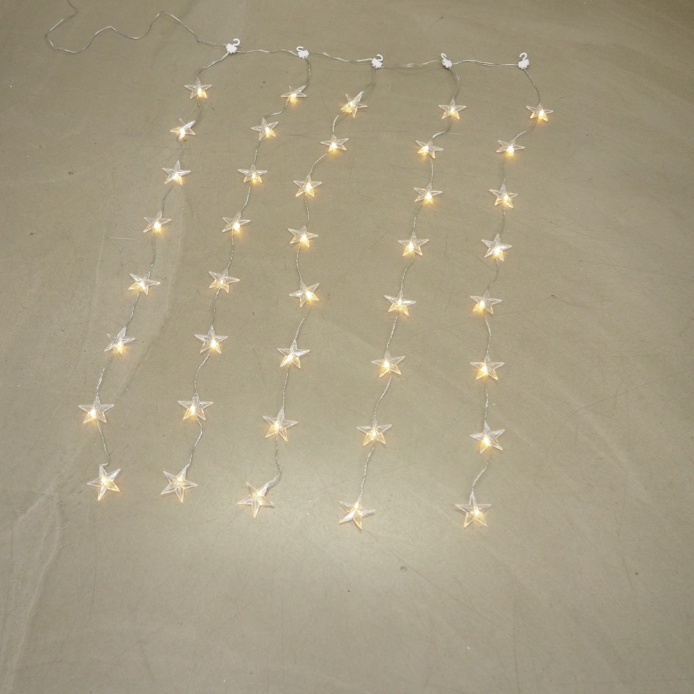 LED Lichterkette Sternenvorhang Deko Weihnachten Innenbereich
