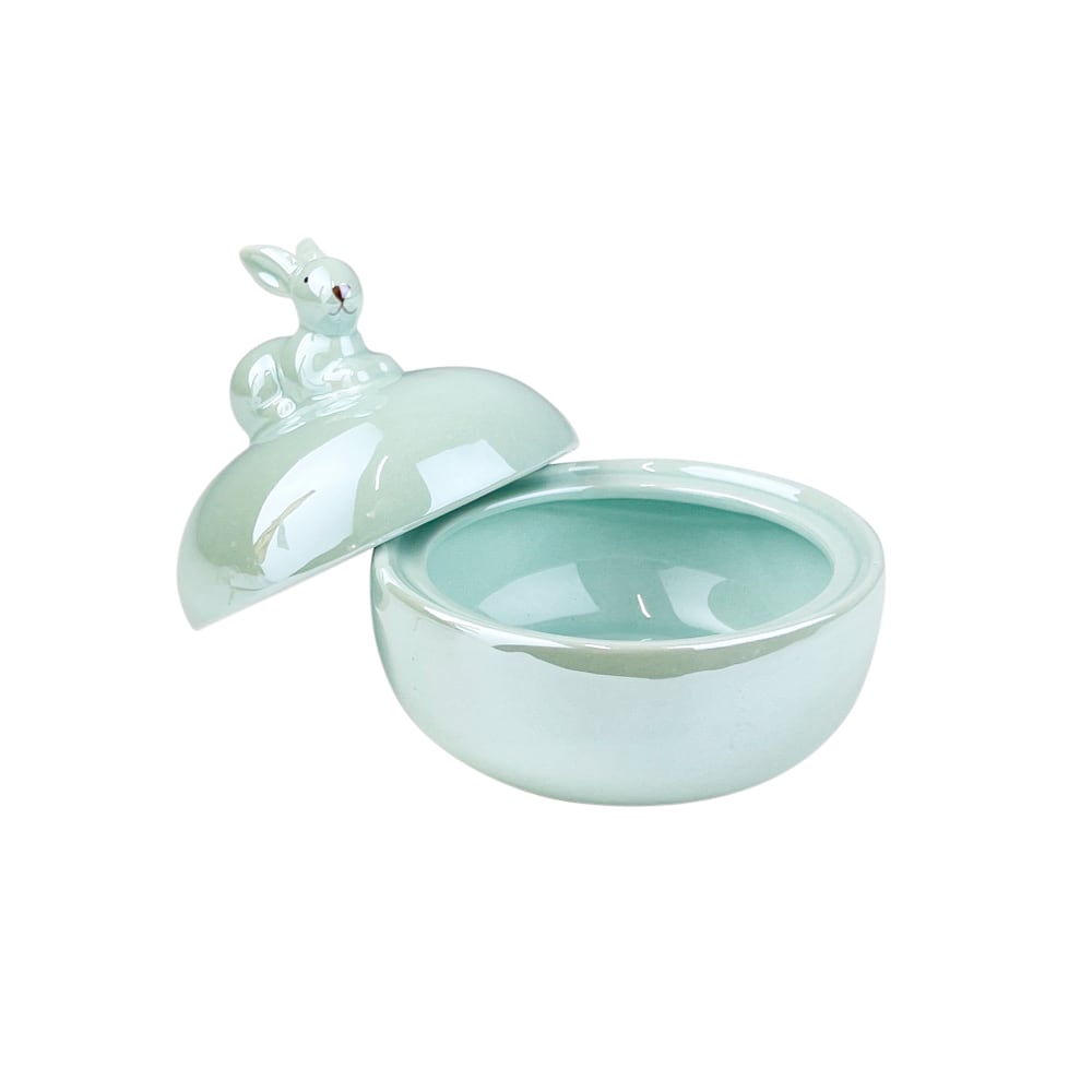 Aufbewahrungsdose Hase Mint mittel Ostern Deko-Dose