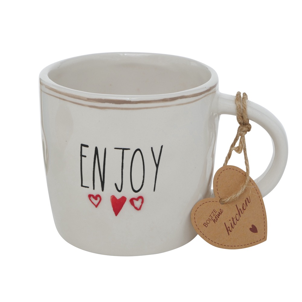 1x Becher Dante 2 sort. 420m Schwarz Rot Weiß Dolomit Mug