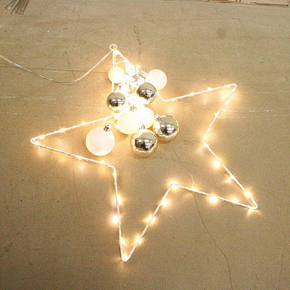 LED-Deko Objekt Starlight silber beleuchtet ca. Ø41 cm