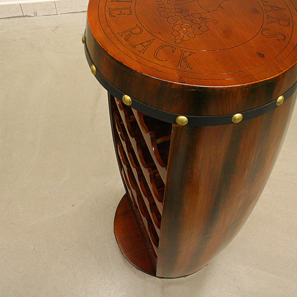 Flaschenregal Weinfass Regal Groß Wein bis 23 Flaschen H99cm