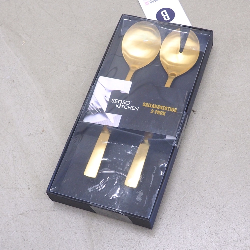Goldf. Salatbesteck Snagg rostfr. Stahl 2er-Set beschichtet L 24 cm