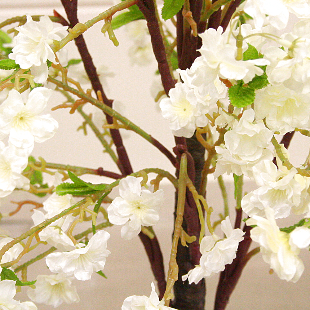 Kunstpflanze Kirschbaum Polyester Kunststoff weiss ca. H180 cm