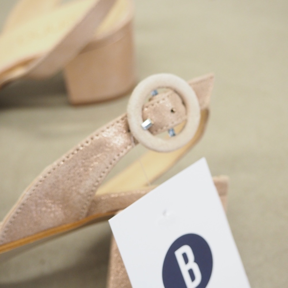 Sandalette Sandale Rosé Gr. 38 Blockabsatz
