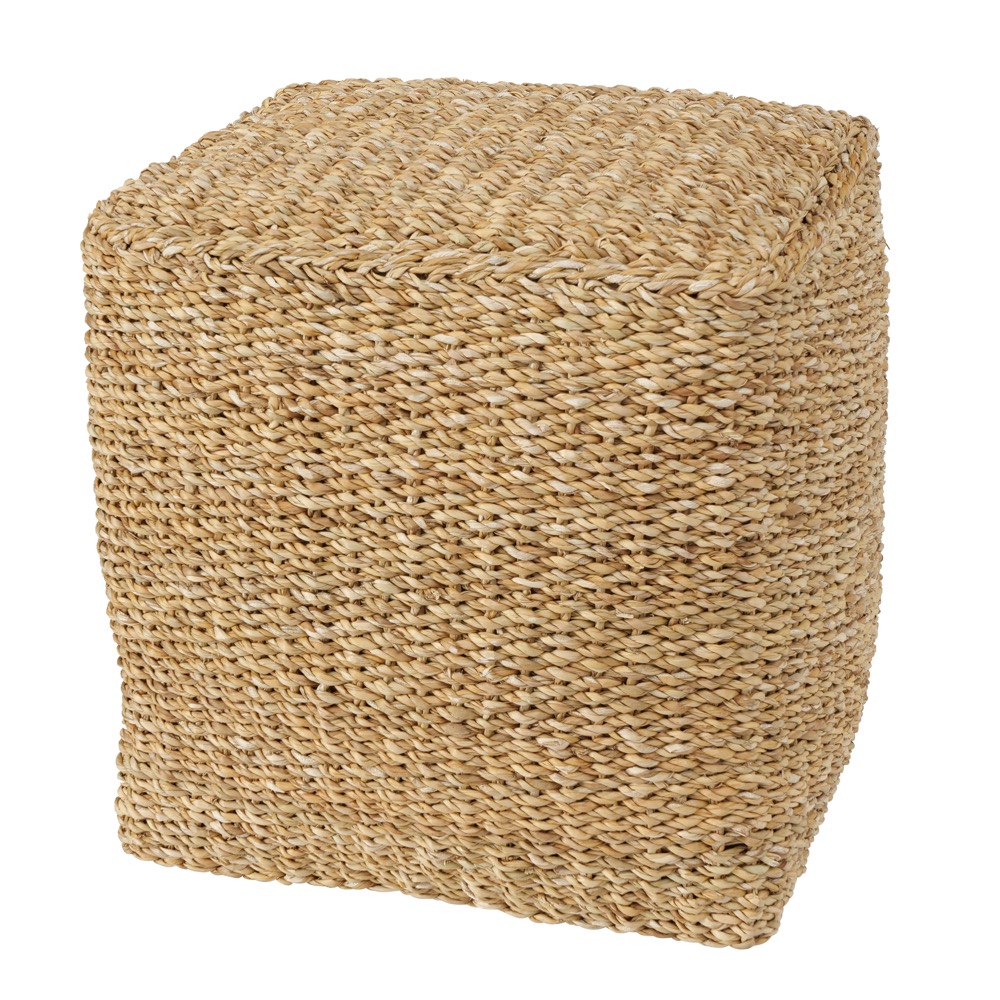 Hocker Sophy H 40 cm Seegras Einfarbig Natur Deko