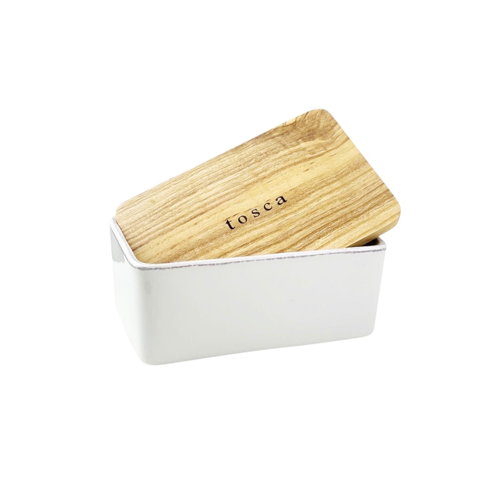 Butterdose Tosca Holzdeckel Eschenholz