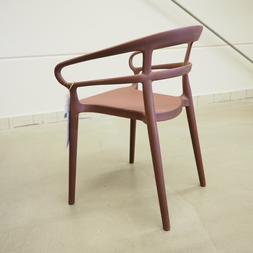 Kunststoff-Armlehnstühle Rodi 2 Stück Rot matt modern