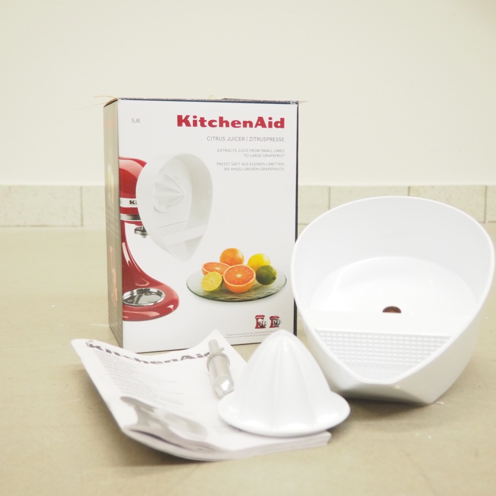 Zitruspressen-Aufsatz für alle Küchenmaschinen weiß Kunststoff 5JE