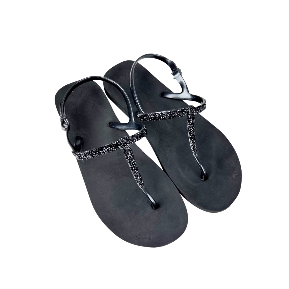 Sandalen Sparkle 42 schwarz Plateau-Höhe 2 cm
