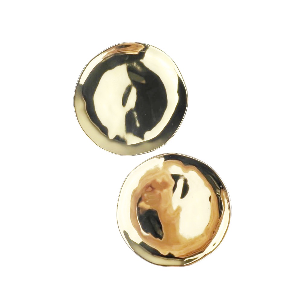 2x Untertasse Good Morning Gold rund Steingut Ø 14 cm
