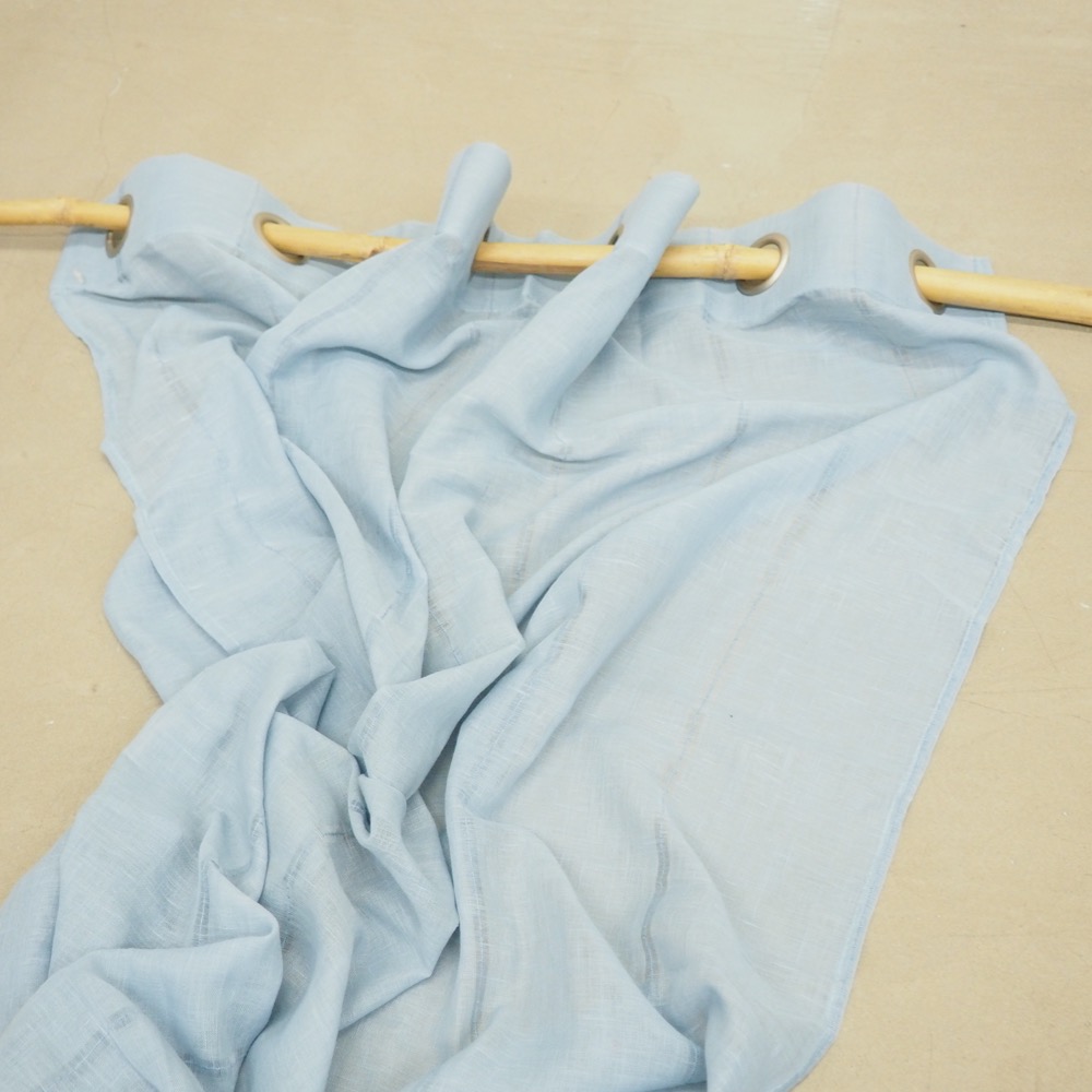 Vorhänge Julie 2 Stück B 140 x L 280 cm Blau-grau Gardinen-Set