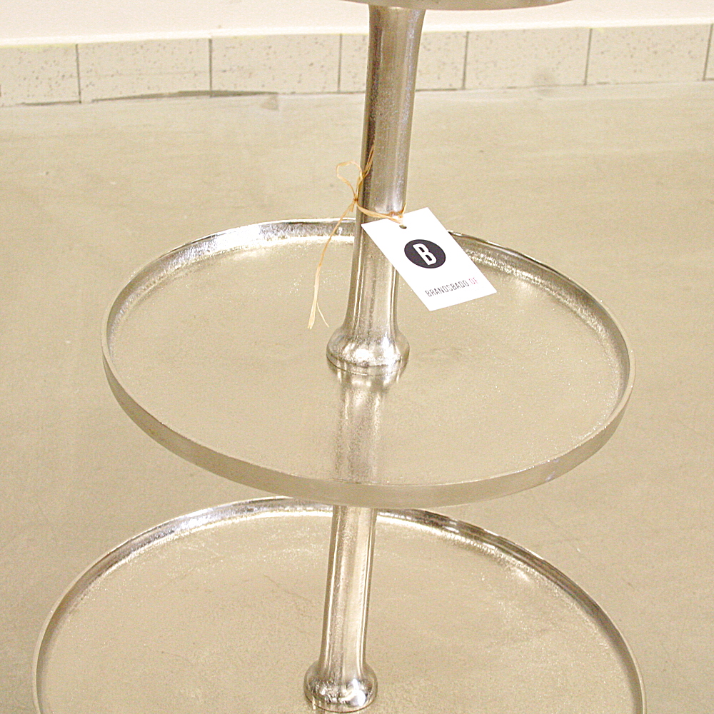 Deko-Etagere Nobel Aluminium bis Ø ca. 48cm silber