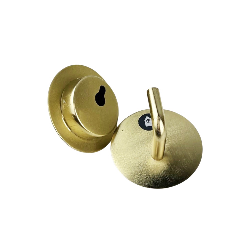 2x Metall-Wandhaken Lema 6 x T 5 cm Aluminium Gold