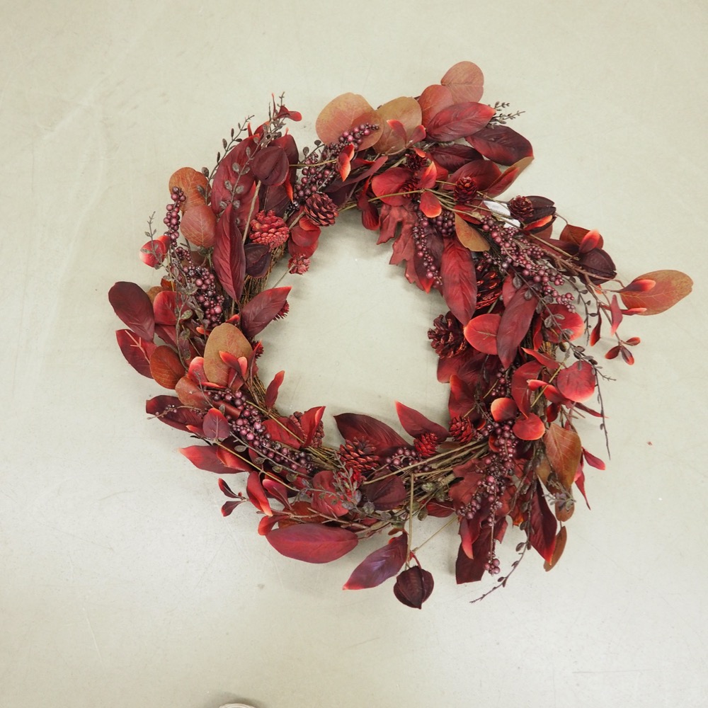Deko Kranz Red Berry Gingar ca. H12 cm Ø60 cm Beeren