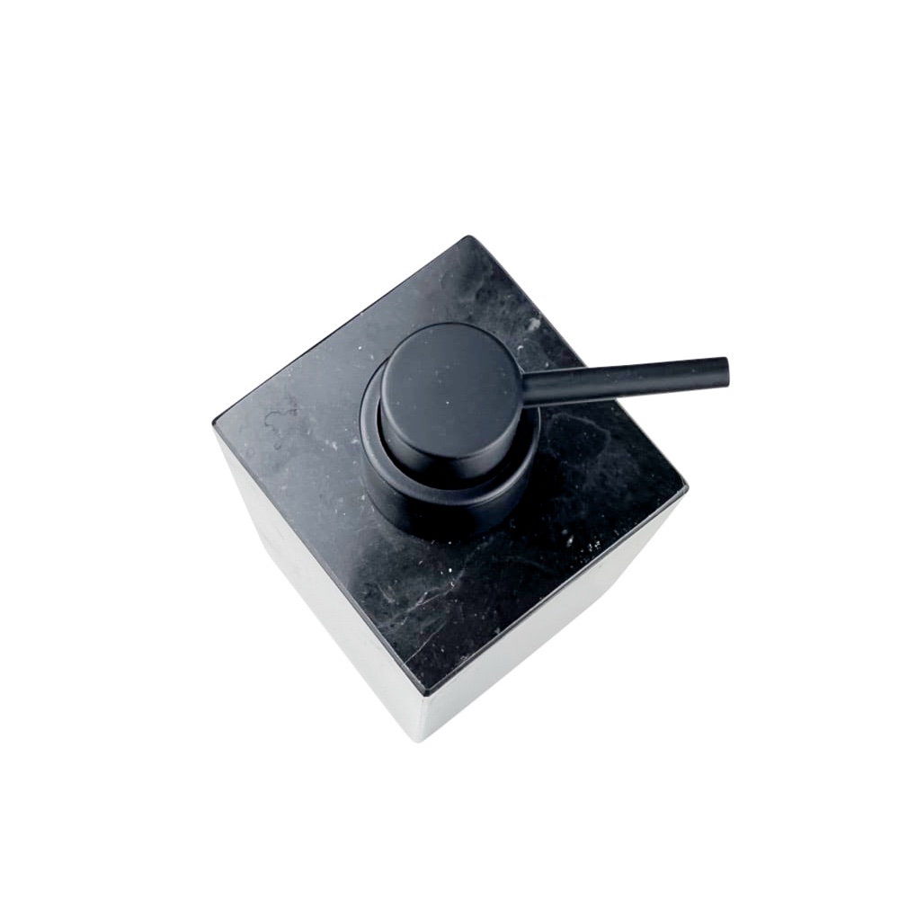 Marmor-Seifenspender Craig 150 ml Marmor Schwarz 7x18x7 cm