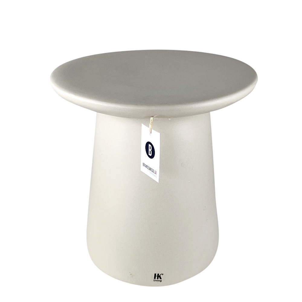 Beistelltisch Dunstan Steingut in Beige Deko