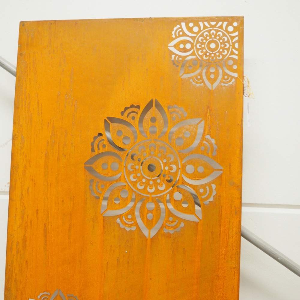 Deko Objekt Sichtschutz Mandala Rost-Optik ca.150cm hoch
