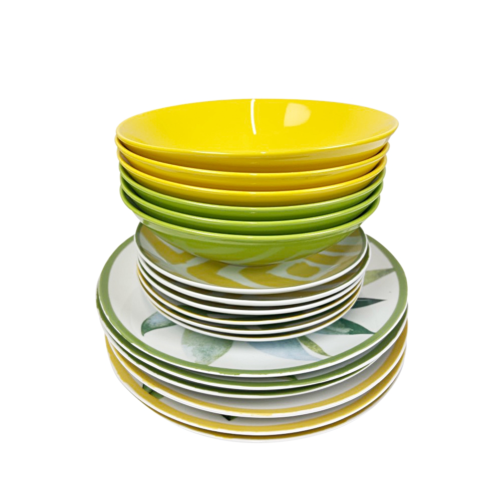 Geschirr-Set Botaniquet tropisches Design 18-tlg.