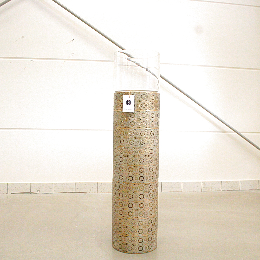 Boden-Windlicht Oriental MIAVILLA Klein ca. Ø25 x H103 cm gold