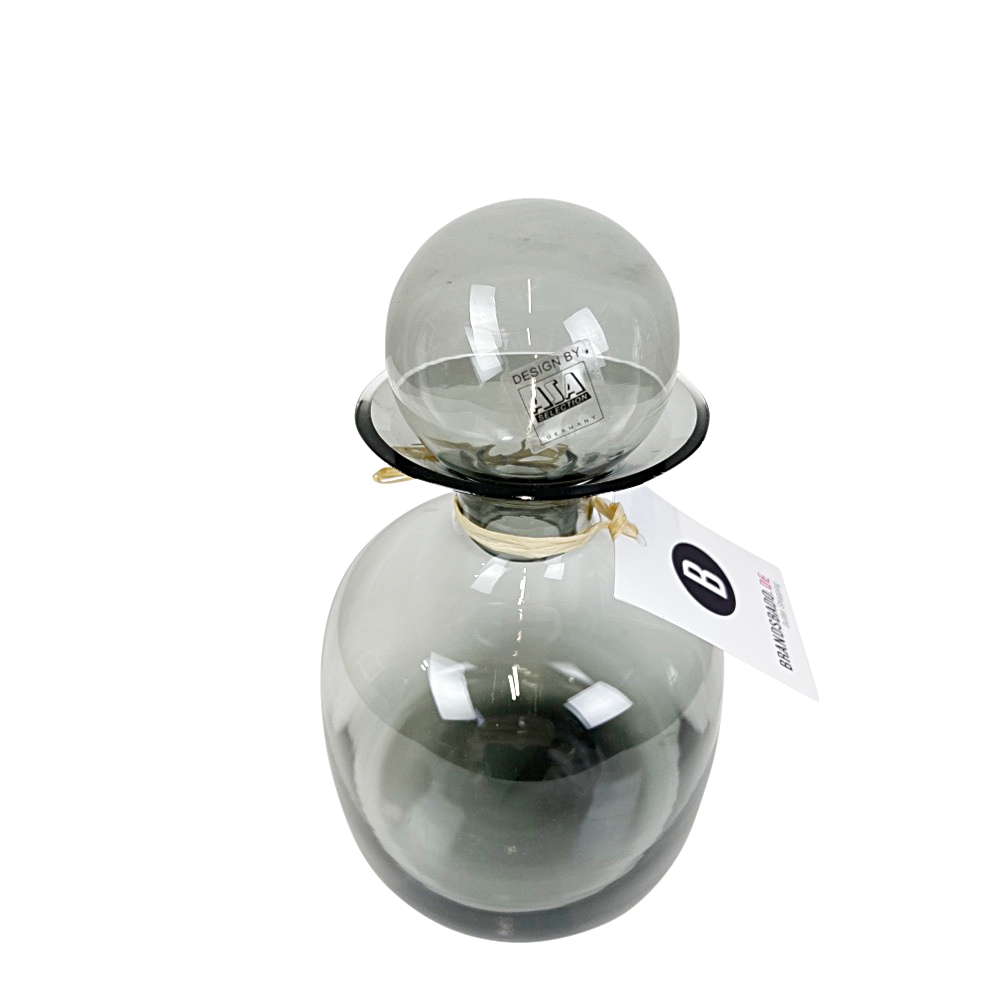 Handgemachte Karaffe Colored in Grau transparent, 1.5 L