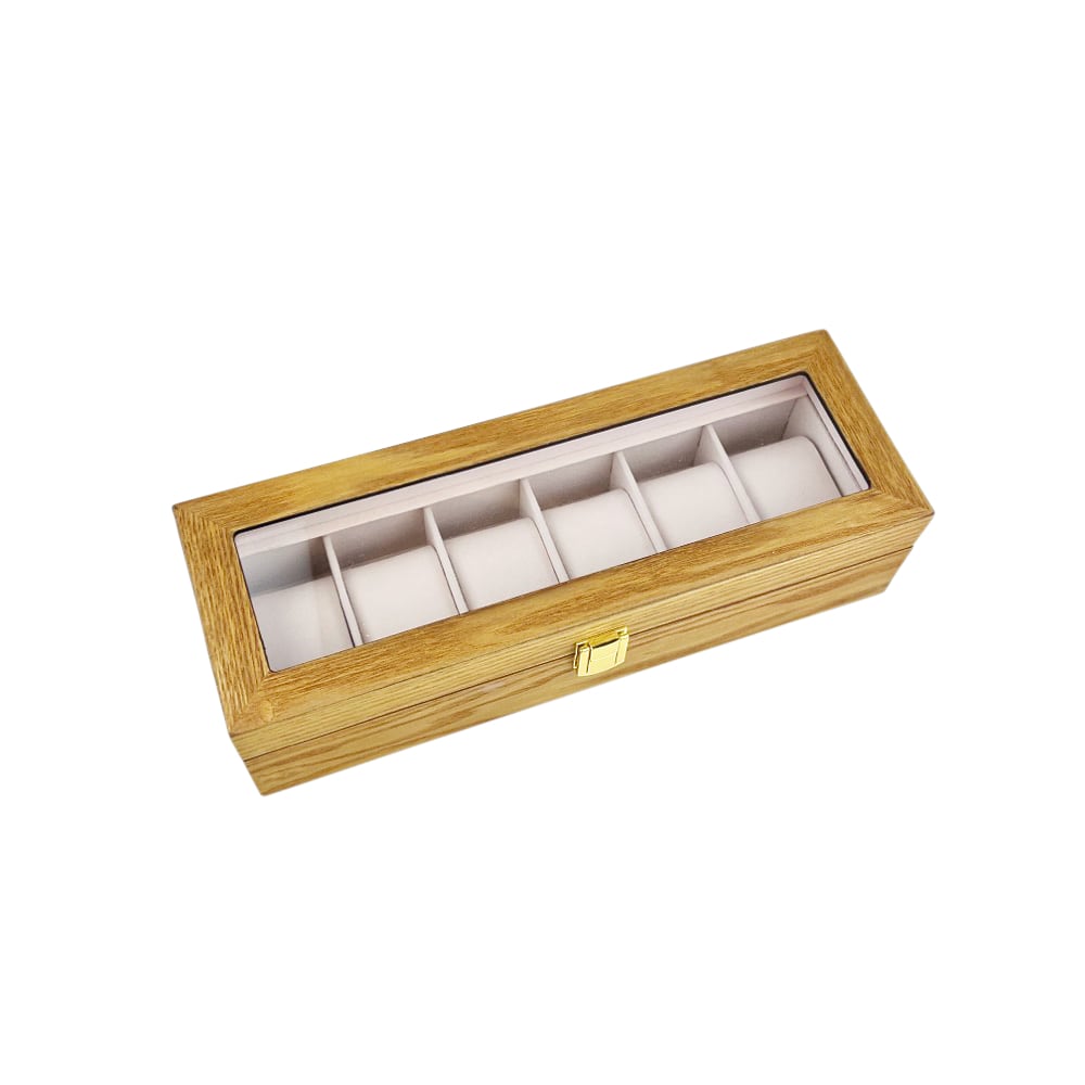 Uhrenbox Esche Design 6 Fächern