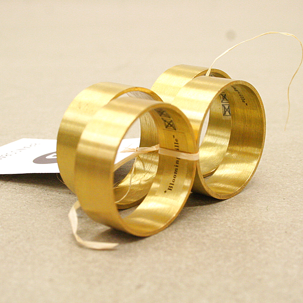 Serviettenringe Ronja 4 Stück goldfarben Messing, Ø 5 cm