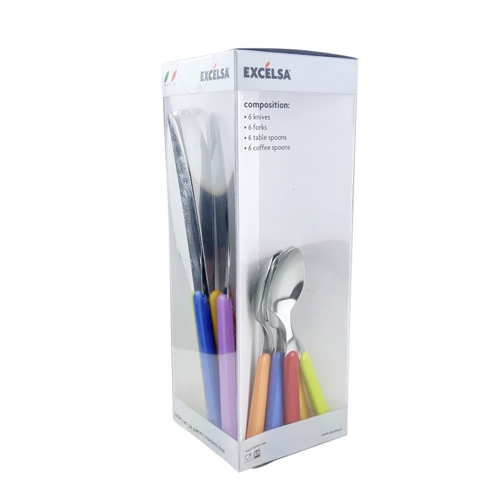 Besteck-Set Fashion 6 Personen (24-tlg.) Mehrfarbig Edelstahl