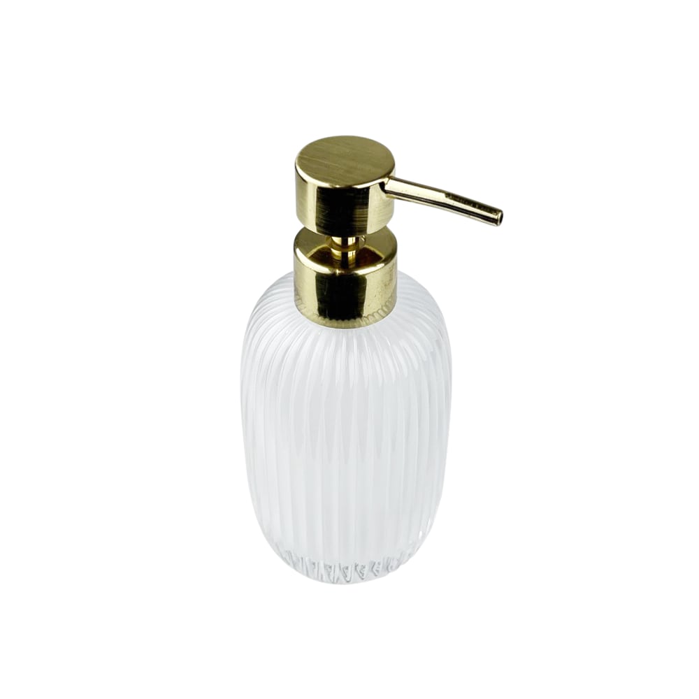 Seifenspender Chique Goldfarben Glas Edel