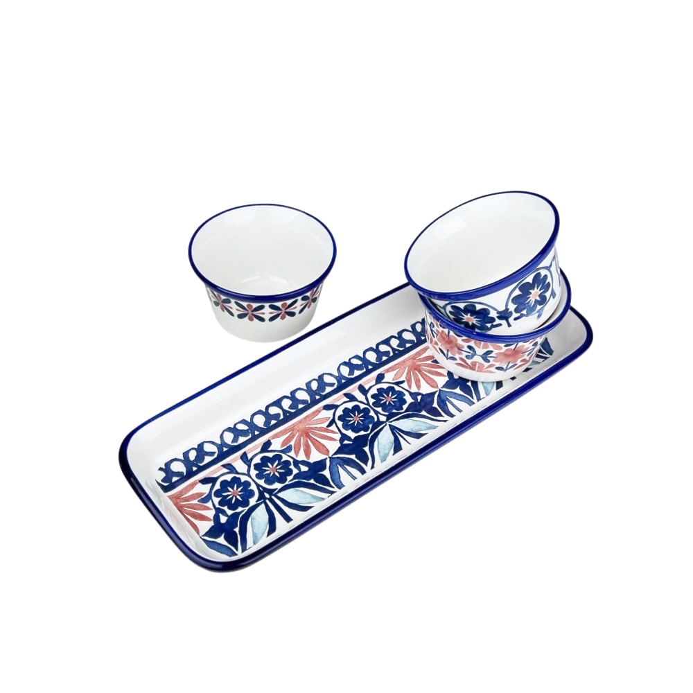 Bunt bemalte Dipschälchen Fiesta 4er-Set