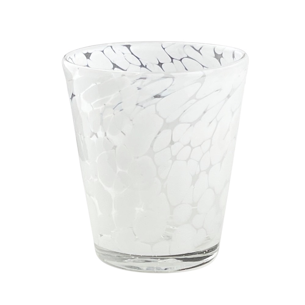 6 Gemusterte Wassergläser Tepin weiss