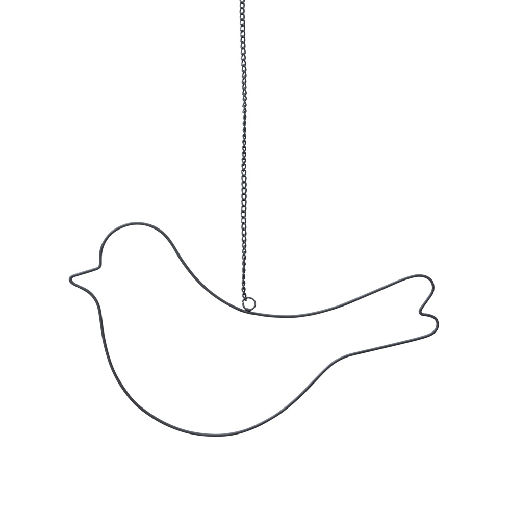 3x Hängefigur Vogel 3 tlg. Dekoobjekt Deko Vogelset Eisen schwarz