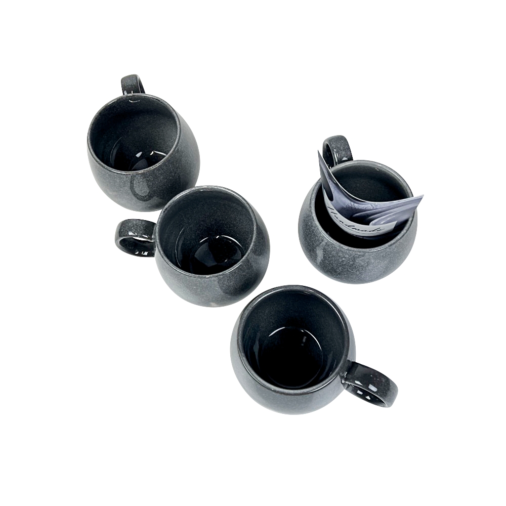 4x Tassen Kaffeebecher Misty Cliff Steingut mikrowellengeeignet