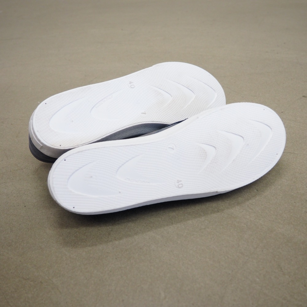 Slipper blau Gr. 40 Schmucksteine Blau Rauleder